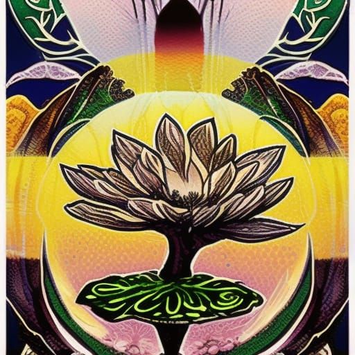 Tree of life with lotus
