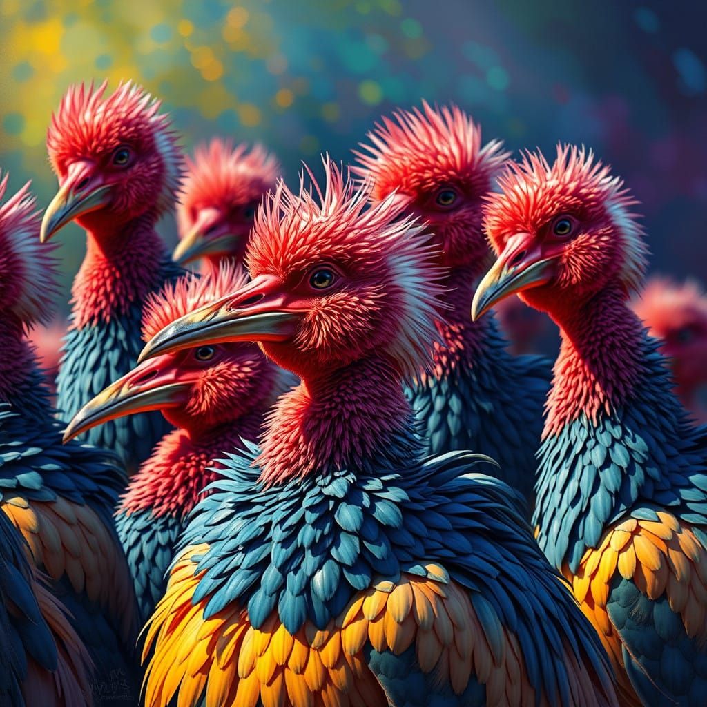 a flock of dodo birds
  by @Hereami