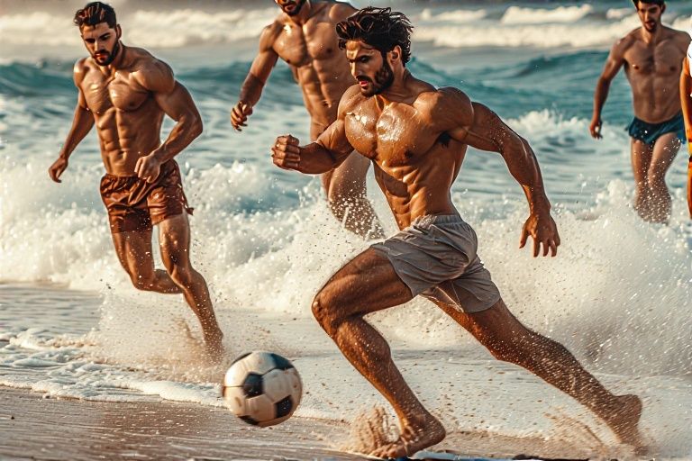 Soccer on the beach