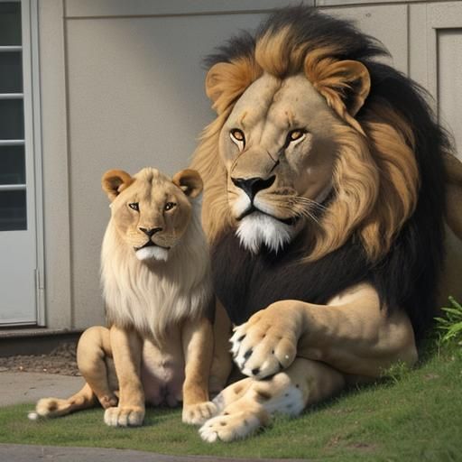 Lion and Dog: An Unexpected Friendship