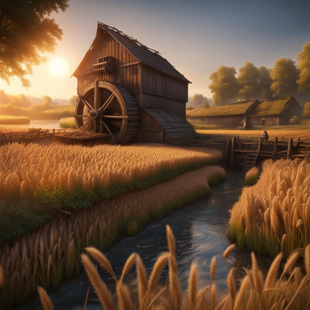 Harvest sunrise - AI Generated Artwork - NightCafe Creator