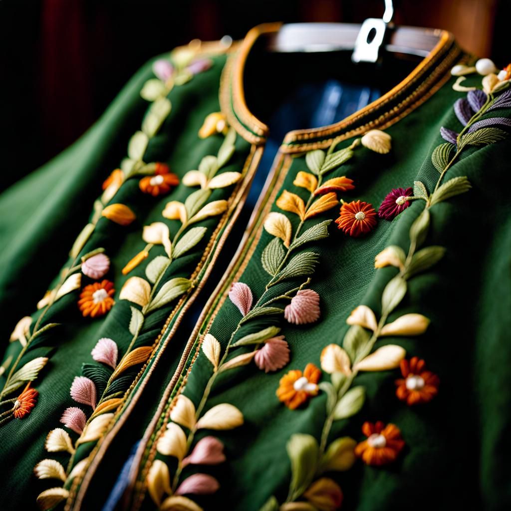 Embroidery AI Generated Artwork NightCafe Creator