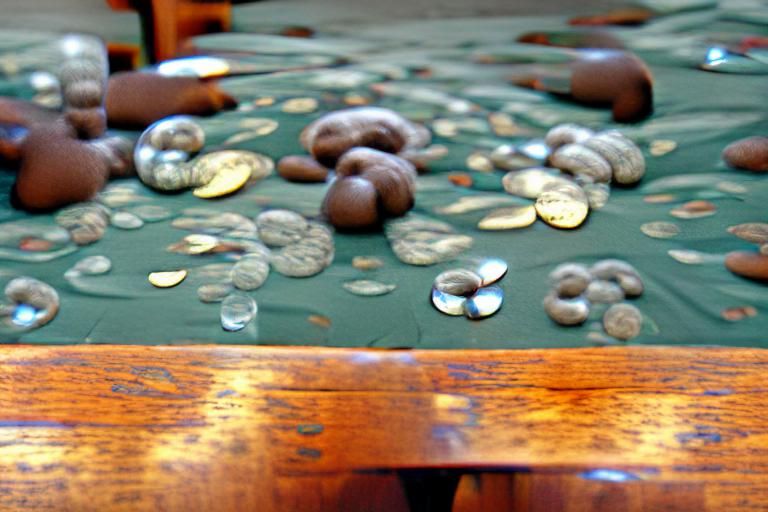 Coins on the table