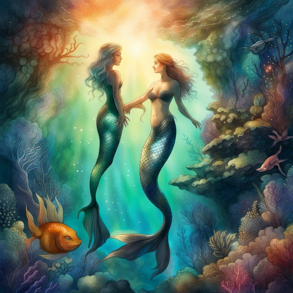 Mermaids cove - AI Generated Artwork - NightCafe Creator