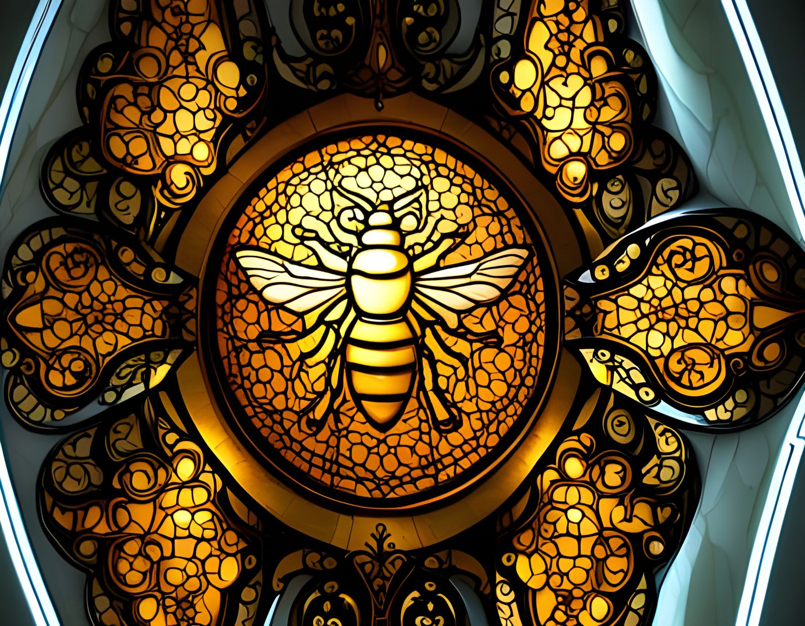 Bee In Stained Glass false