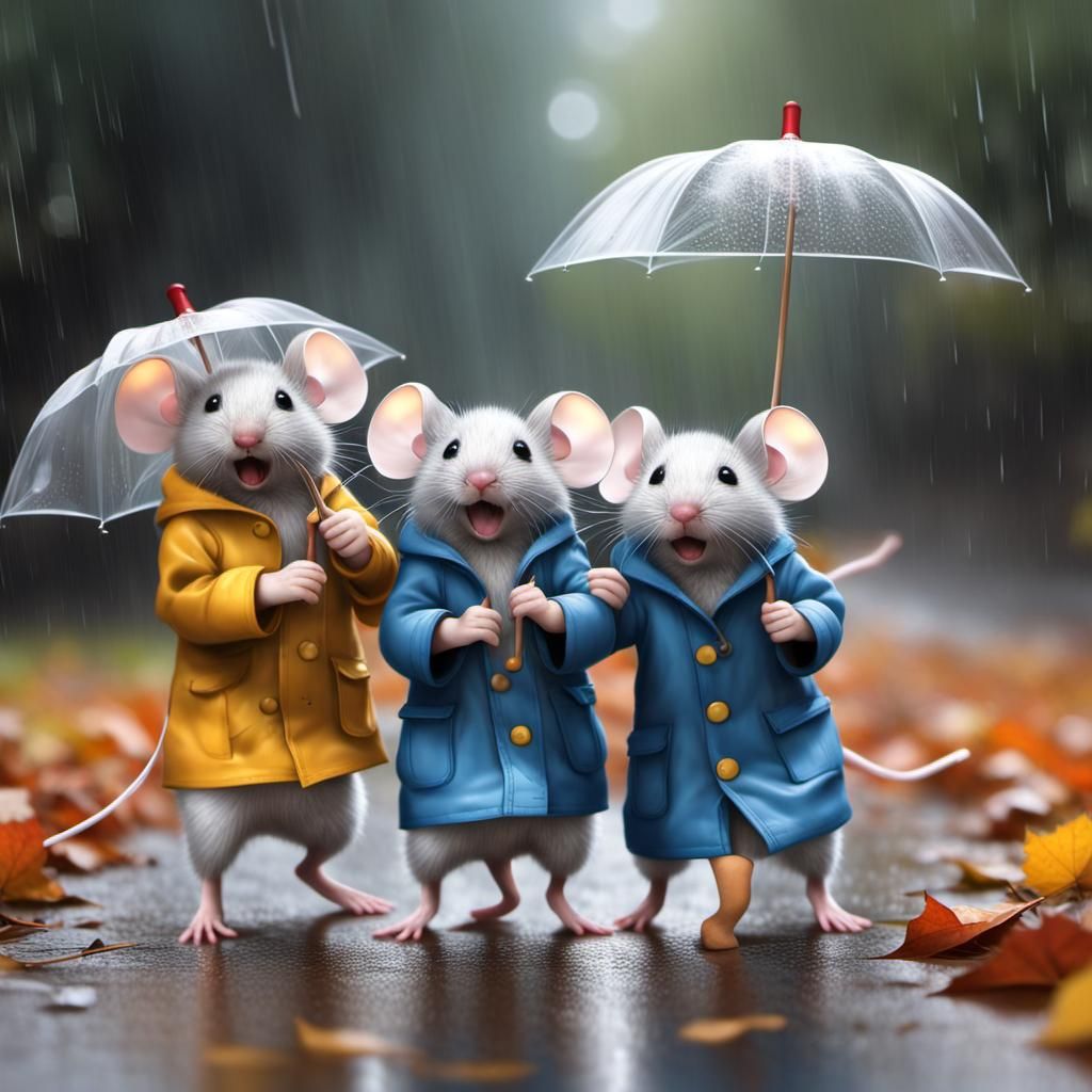 Mice in the rain
