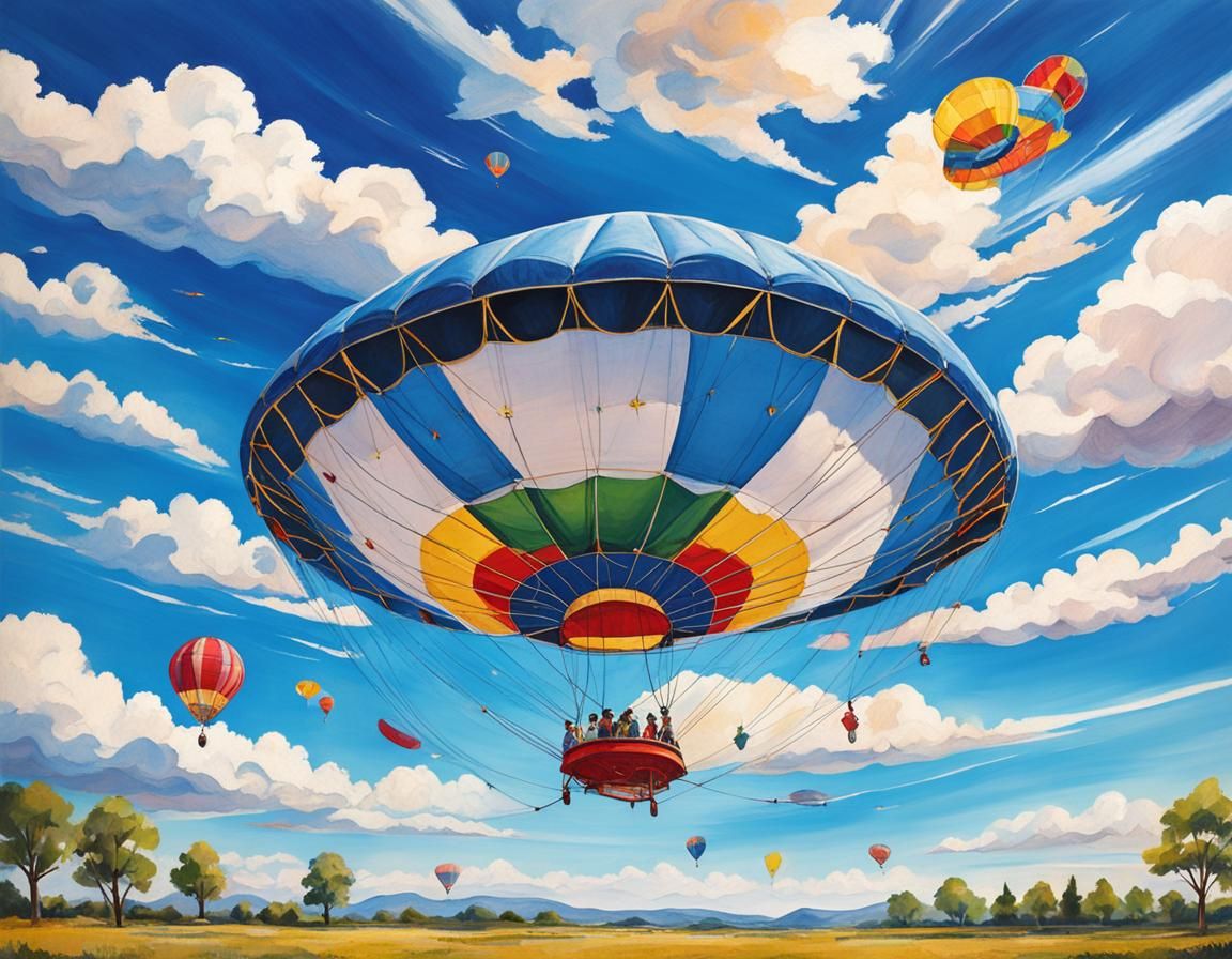 Saucer kite in deep blue sky AI Generated Artwork NightCafe Creator