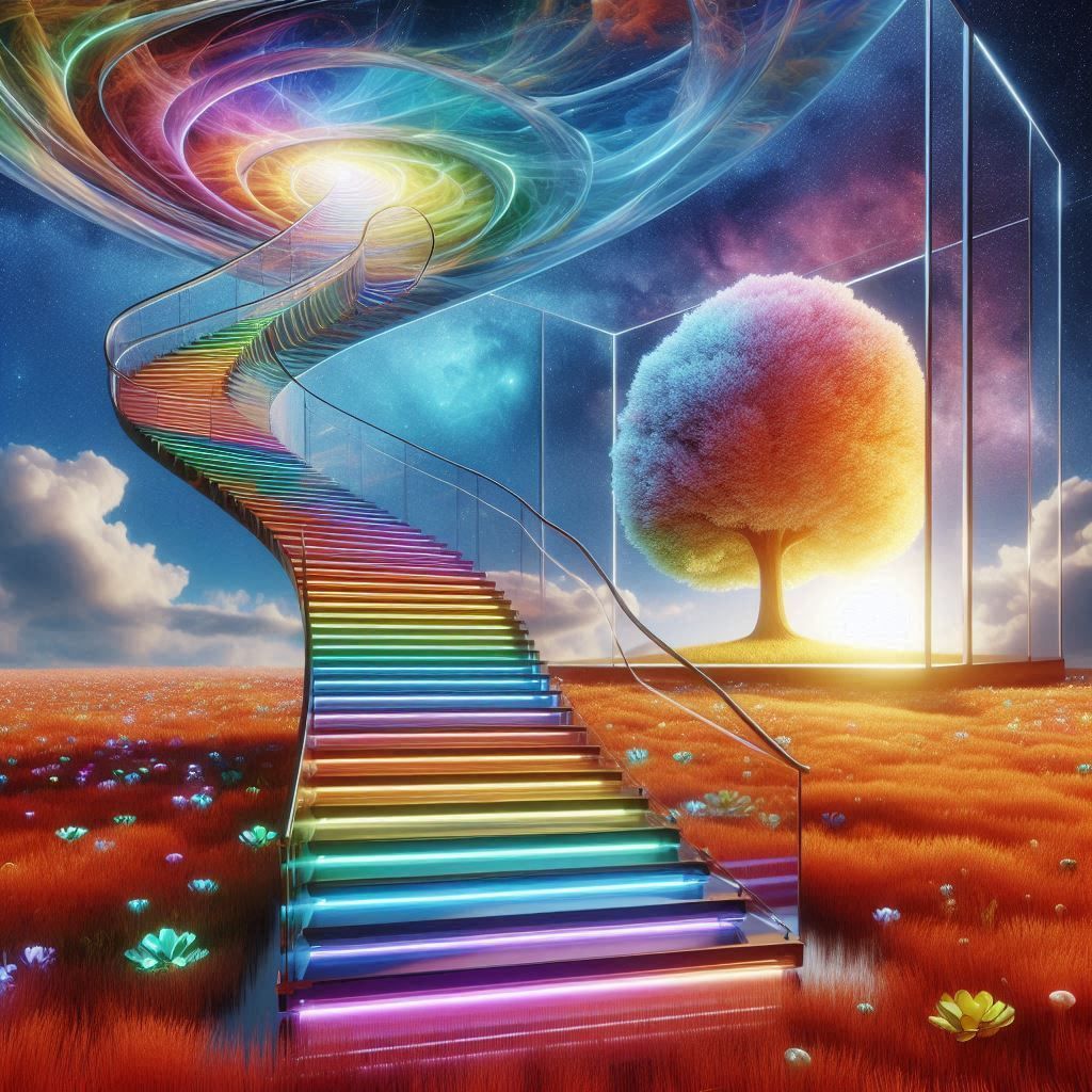 A beautiful tree on the way to the infinite multiverse that is heaven..