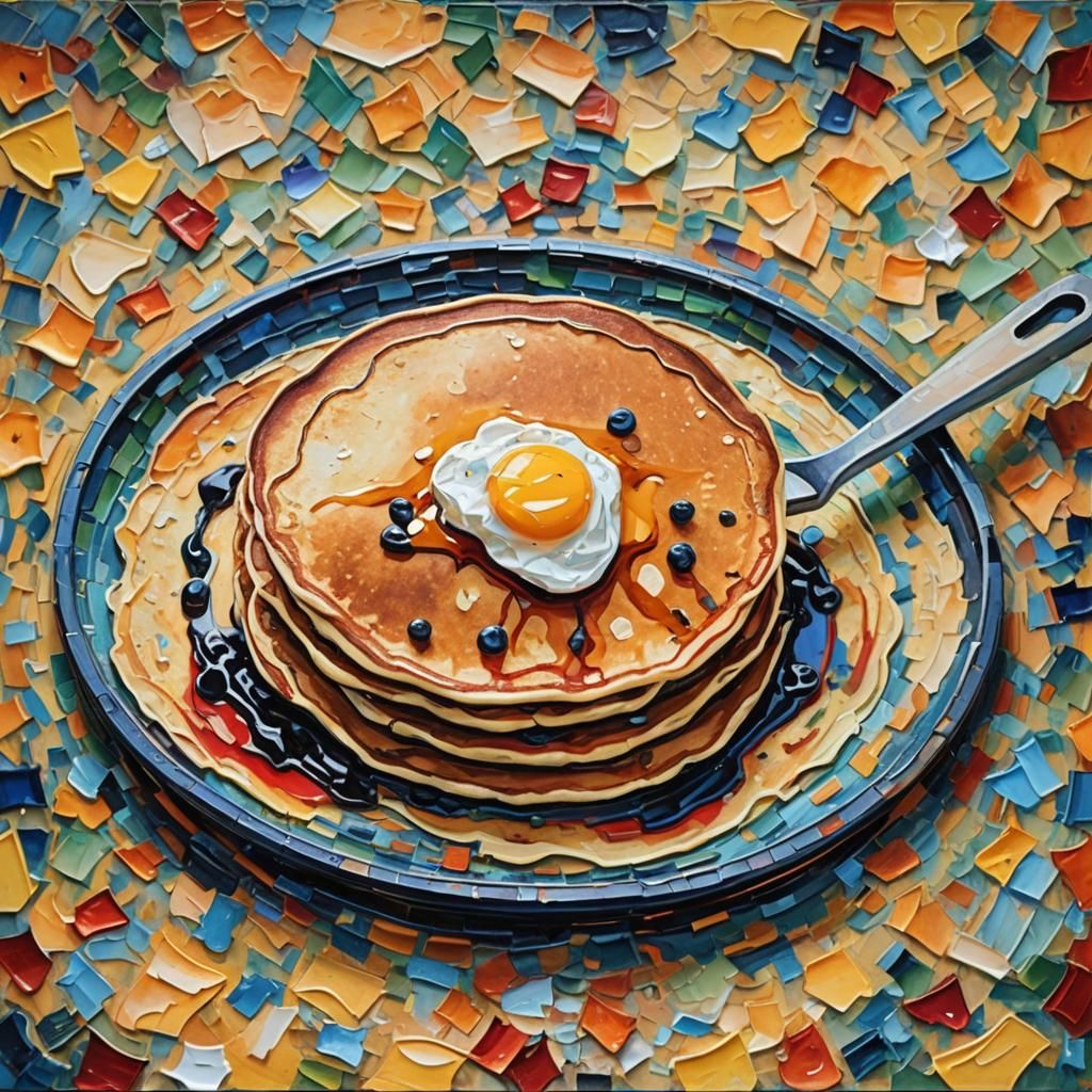 A pancake on a pan