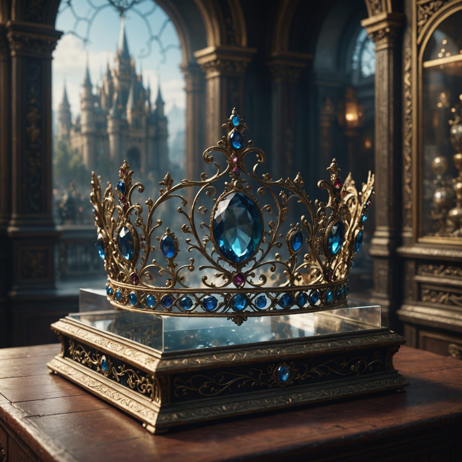 Old Tiara On Display At A Museum  by @Chloe