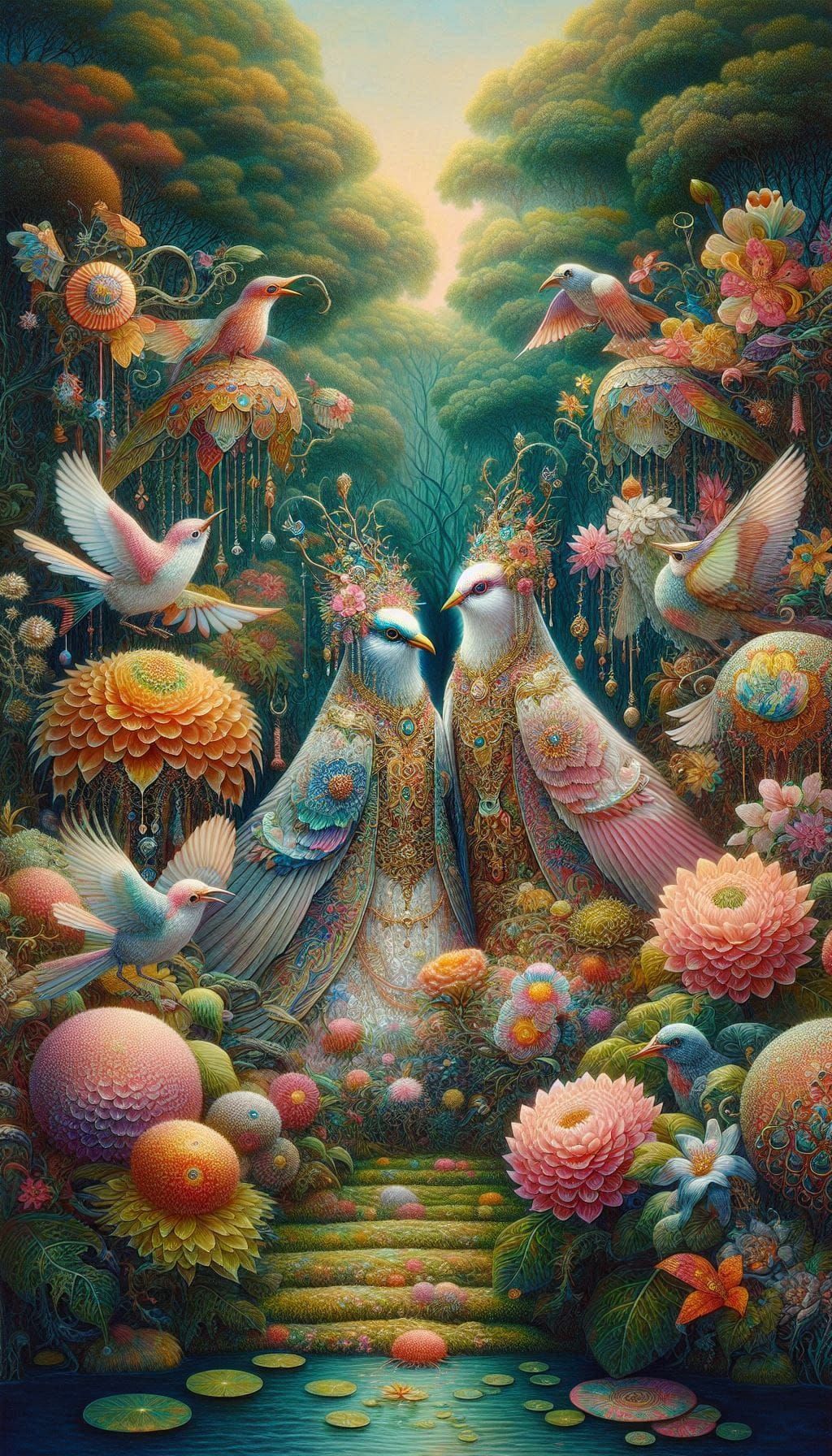 A magical bird wedding