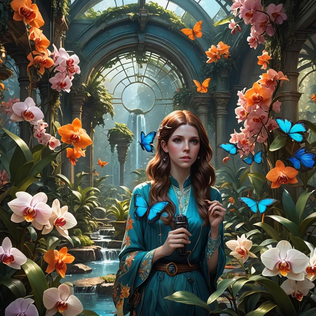 Anna Kendrick in Breathtaking Triadic Color Greenh... - AI Art