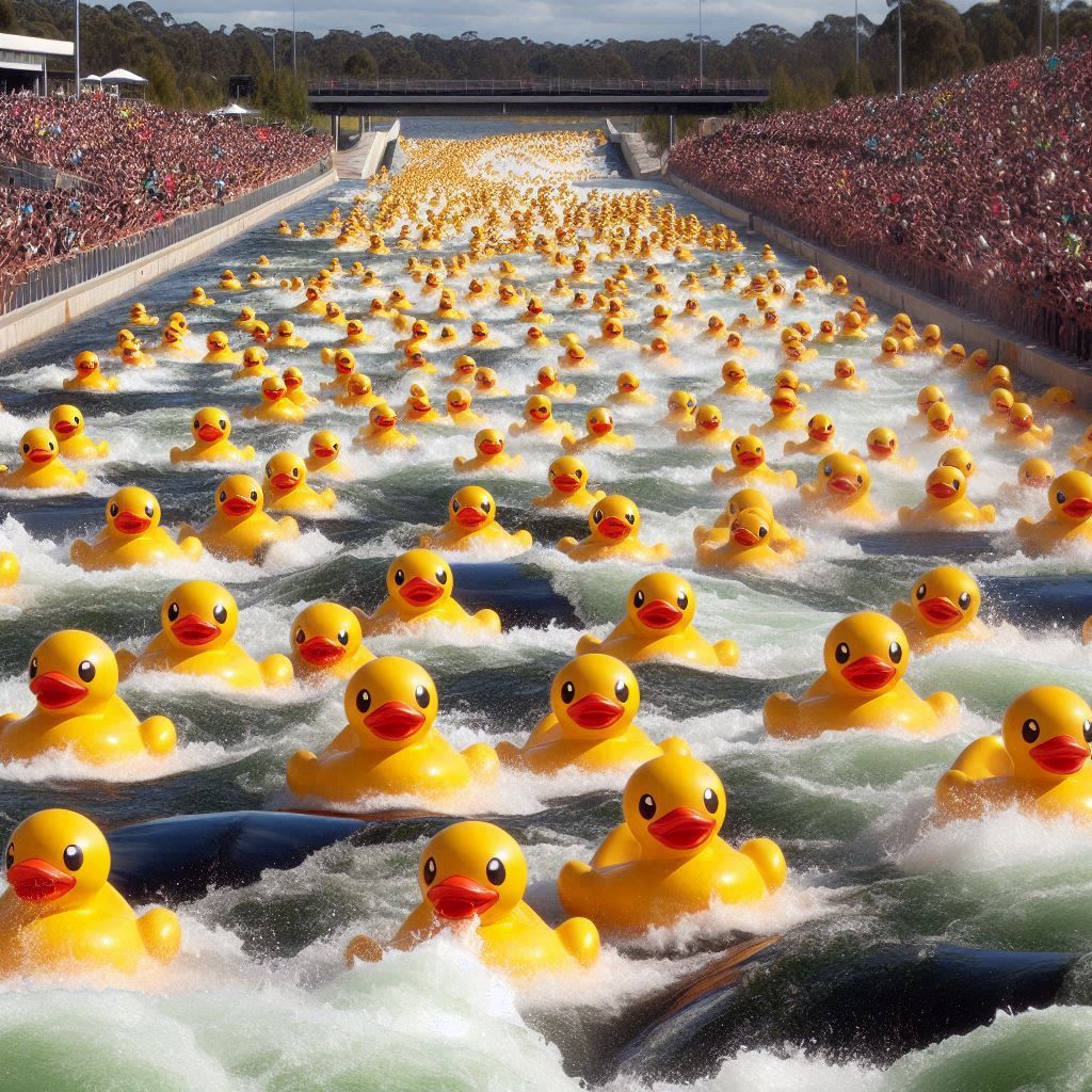 The Annual Great Rotary Whitewater Duck Race