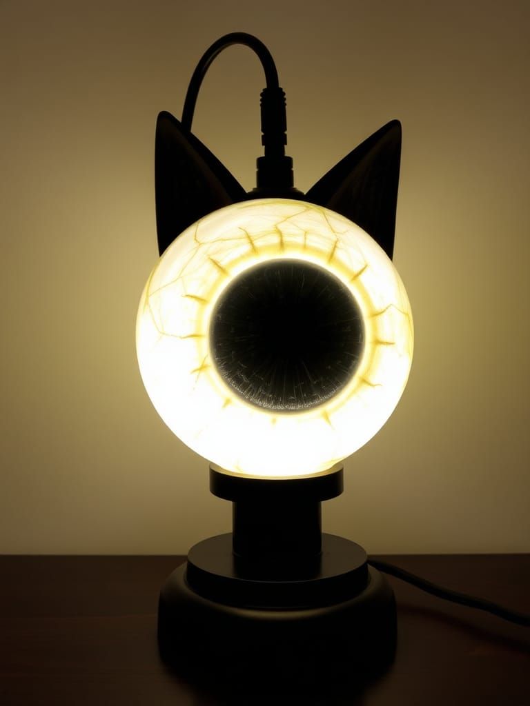 (Lamp made out of a Black Cat's Eye:1.5)