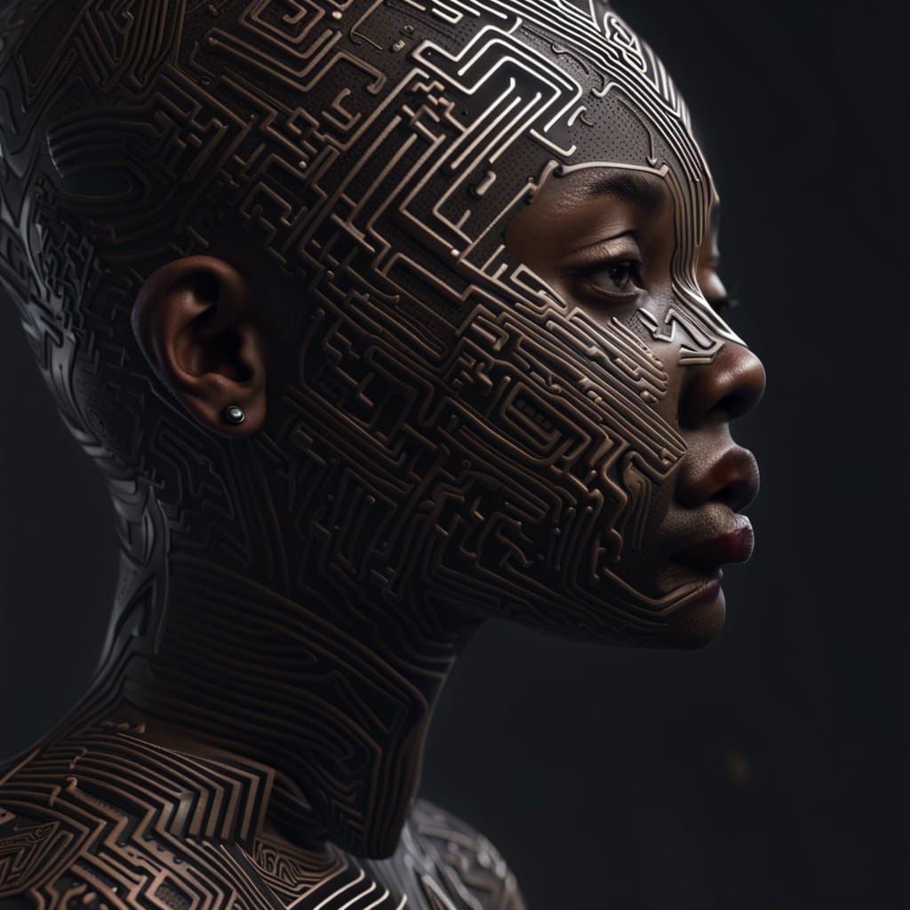Maze on face