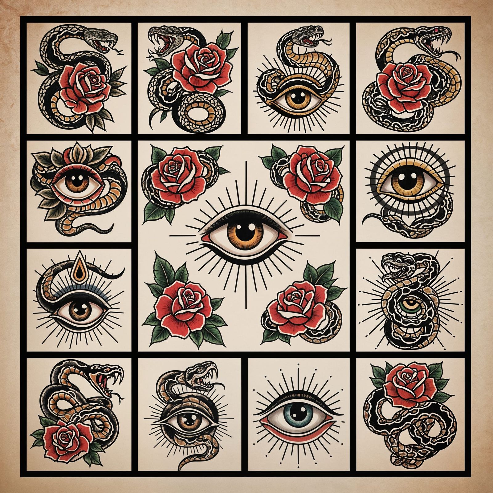 An essence of the tattoo sheet   by @Mumbai AI