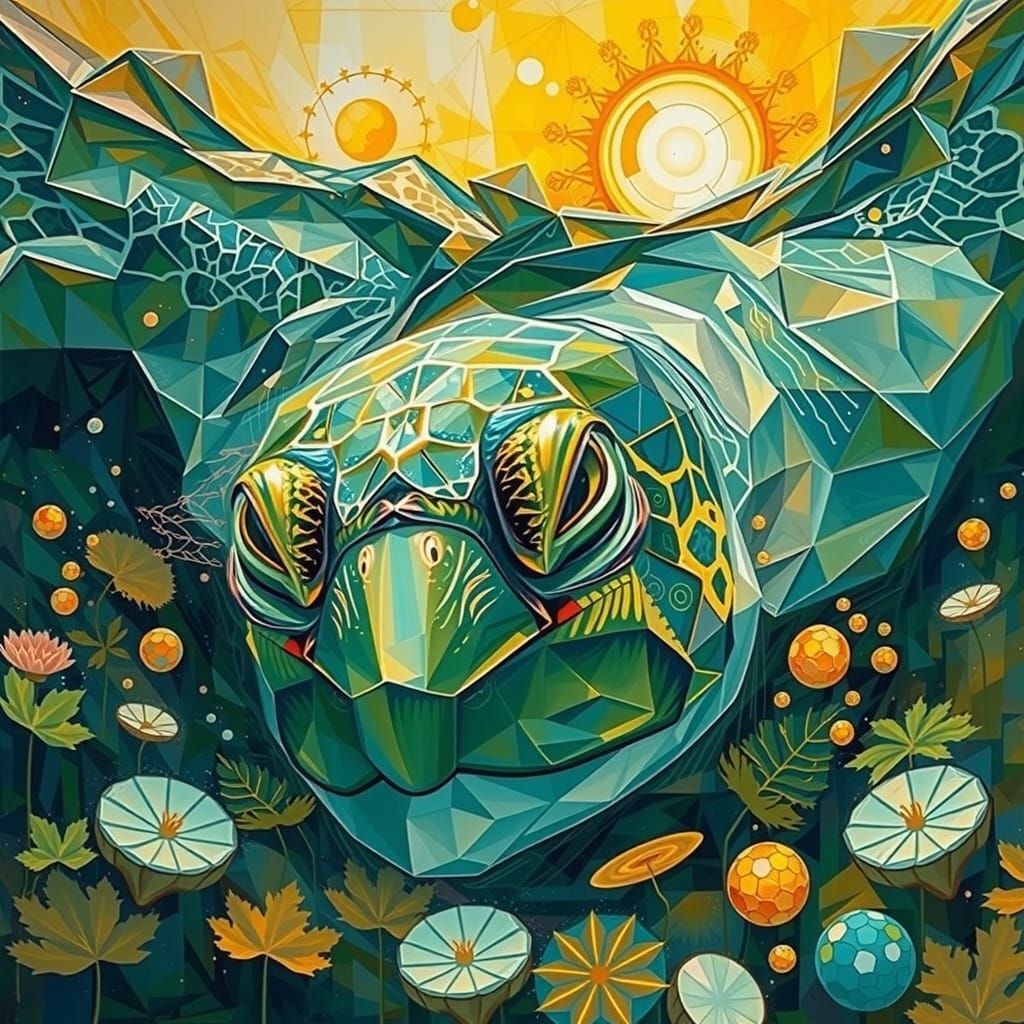 Turtle sticking it's head under water   by @James the Flame Sorcerer 