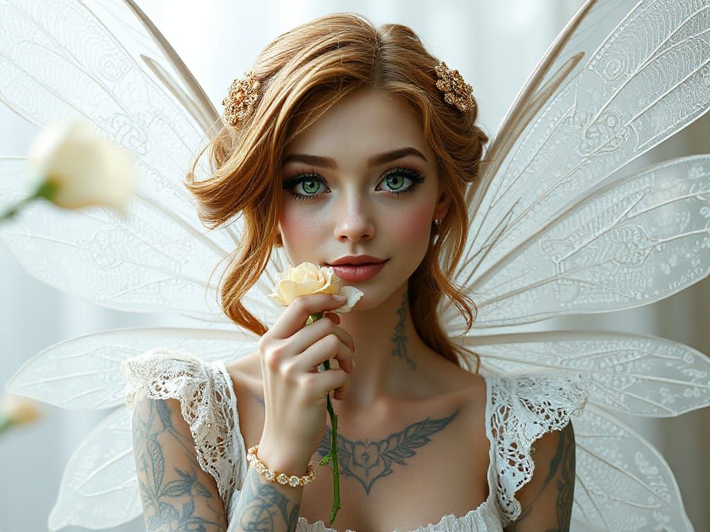 Enchanting Heavenly Fairy in Divine Attire