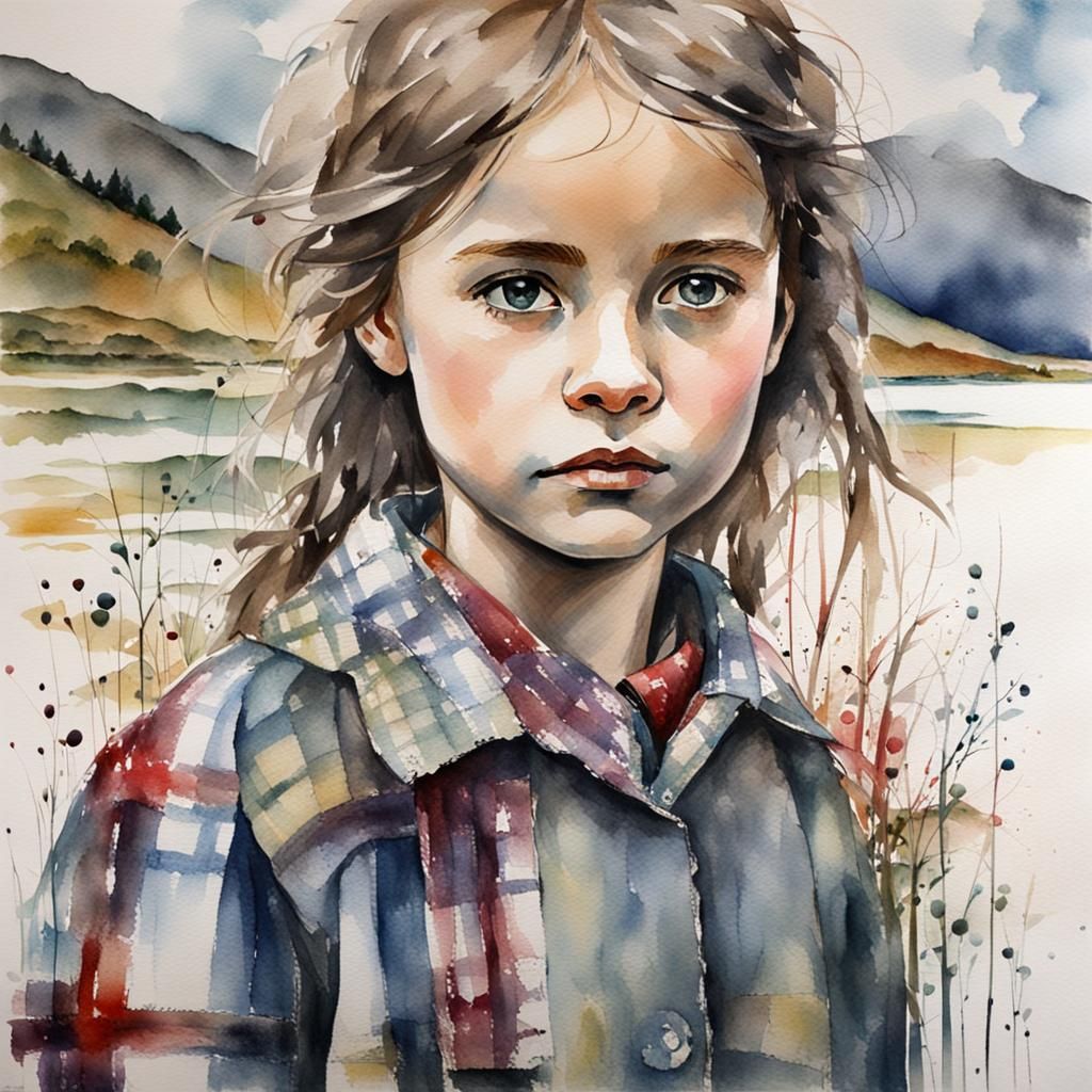 Portrait of Girl in the Highlands