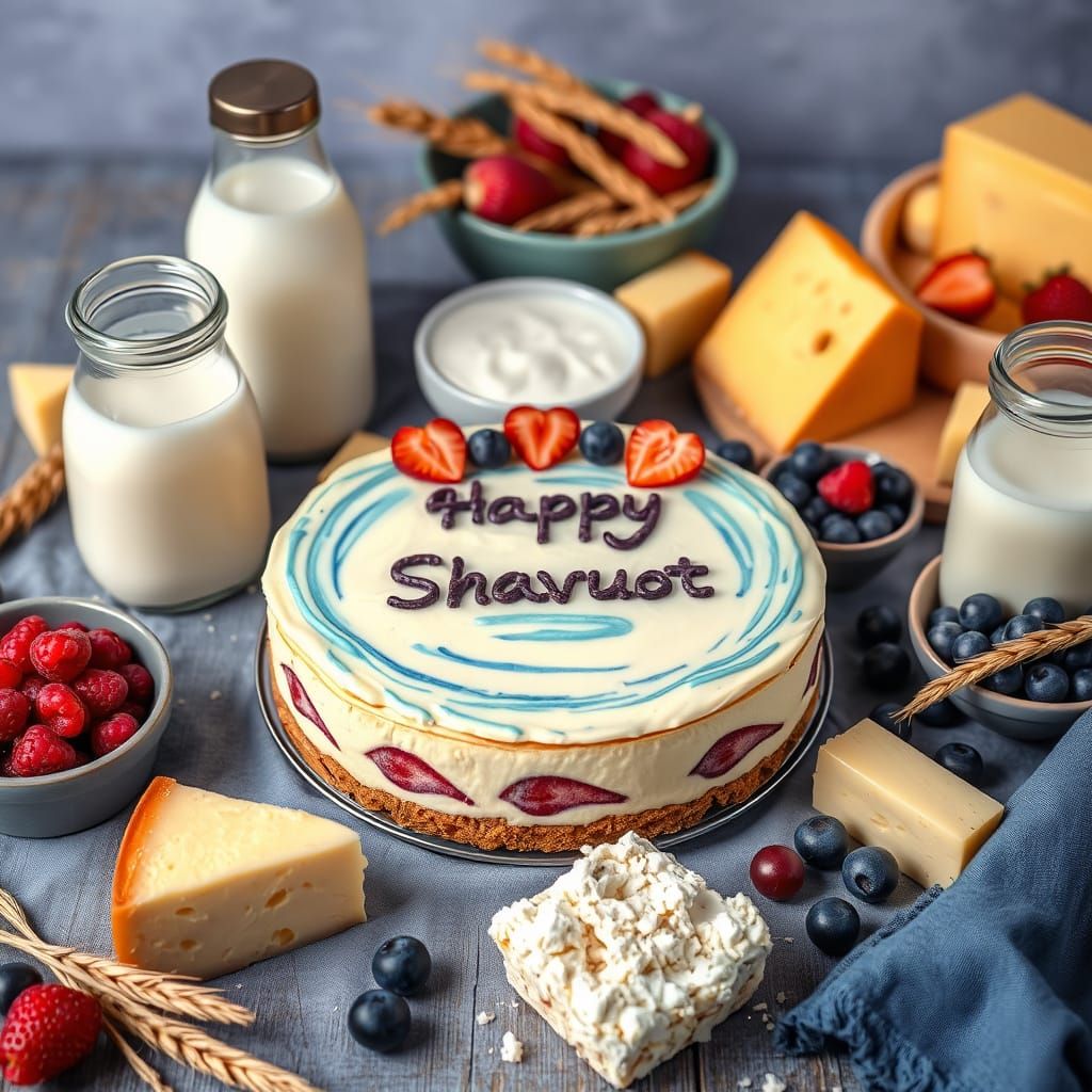 Shavuot Feast: Dairy Still Life in Indigo