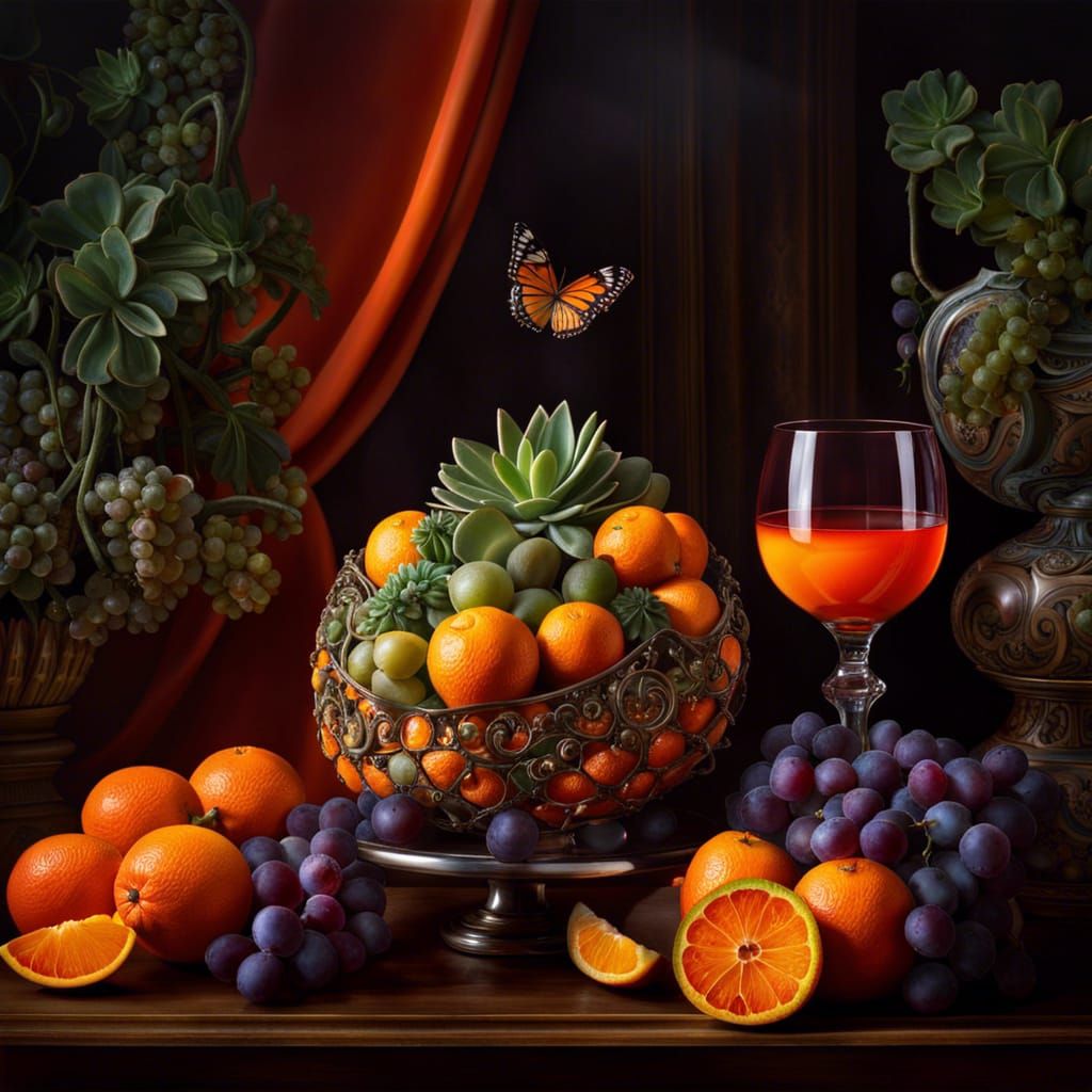 Still life with a butterfly.  by @Bai