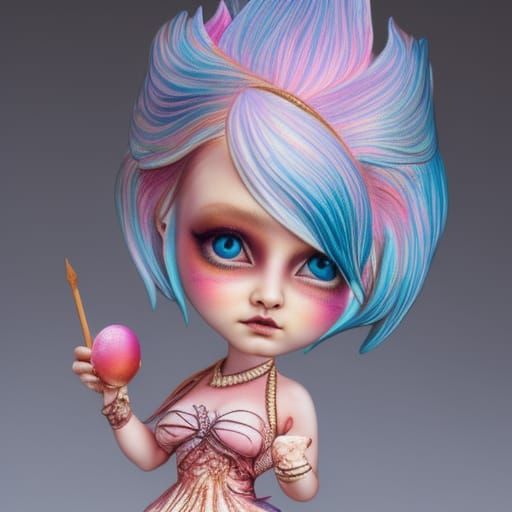 Candy floss pixie AI Generated Artwork NightCafe Creator