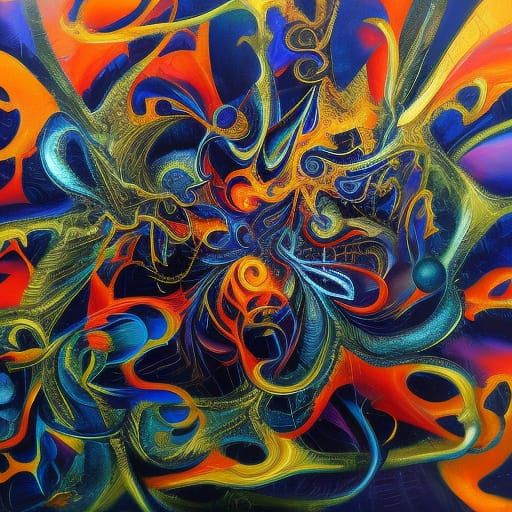 ABS Fractal, Surrealist, Abstract, Calligraphy, Psychedelic,...