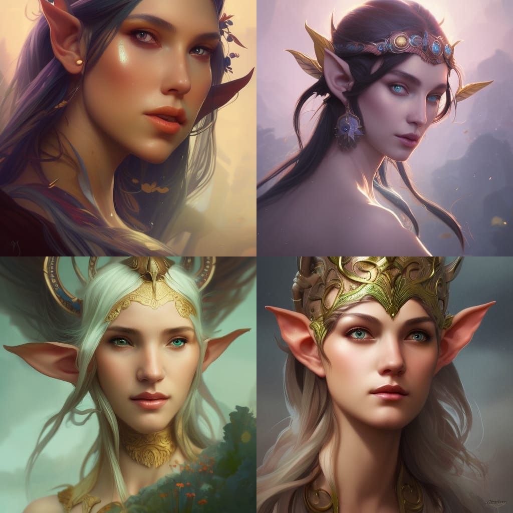 Mythical Elf Goddess - AI Generated Artwork - NightCafe Creator