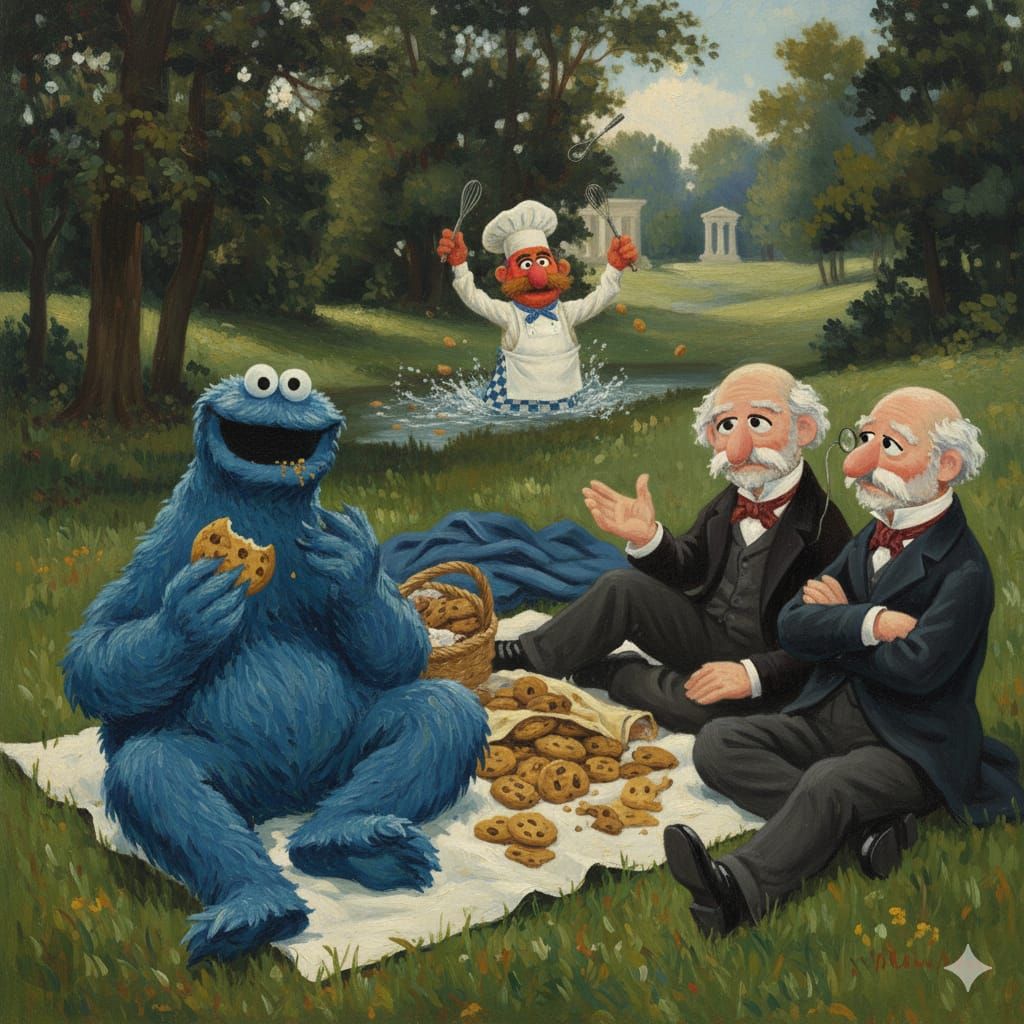 Le dejeuner sur l'herbe by Edouard Muppet