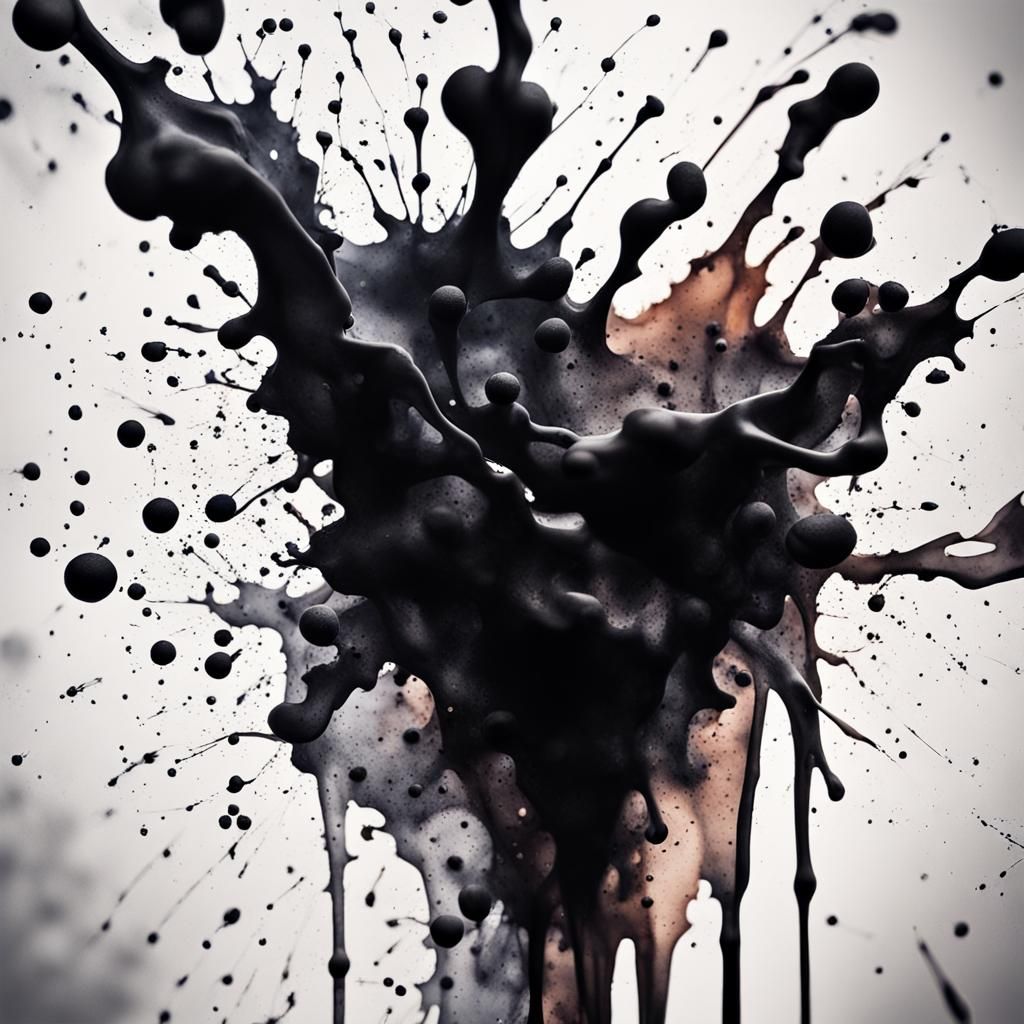 Tâches d'encre.