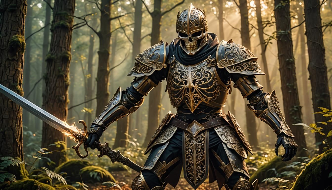 A captivating image of a skeleton knight - AI Generated Artwork ...