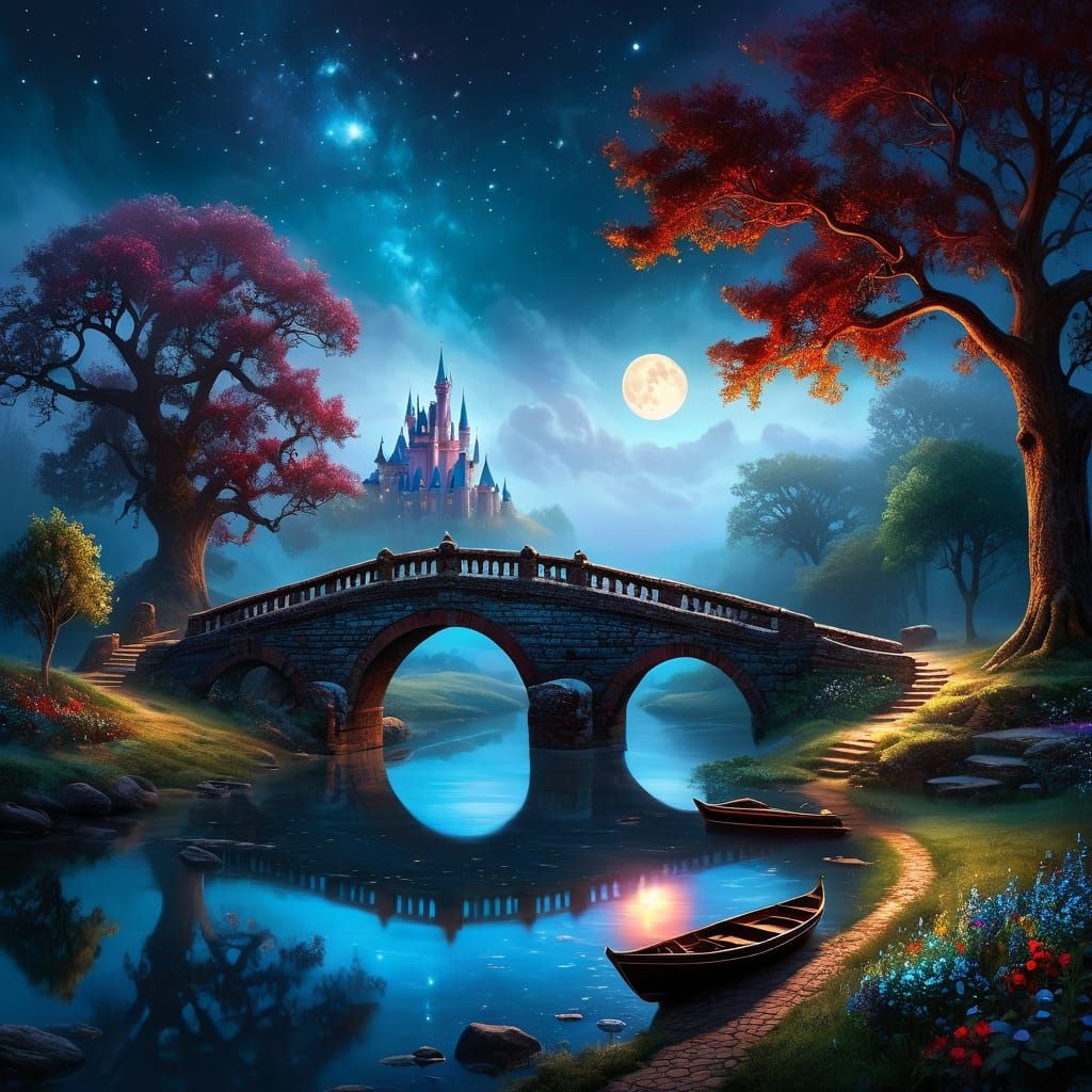 Old arched brick bridge