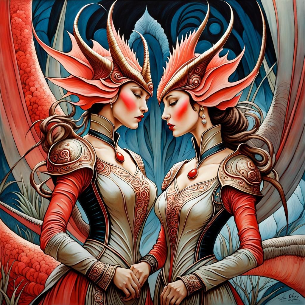 Two dragon women from another world  12