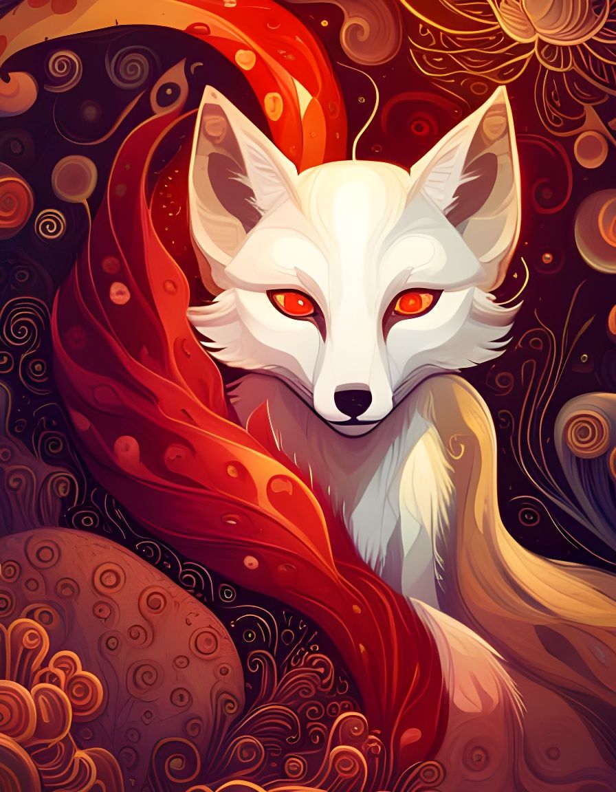 Red & White Fox 4 - AI Generated Artwork - NightCafe Creator