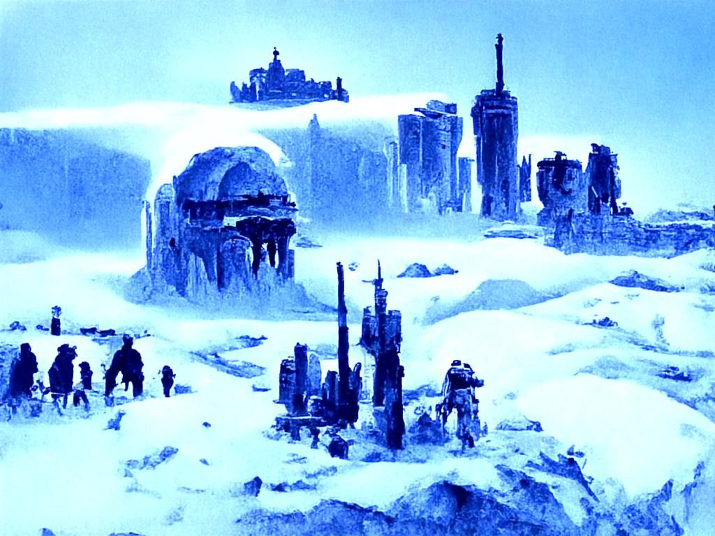 The last city of Hoth, ice planet : r/nightcafe