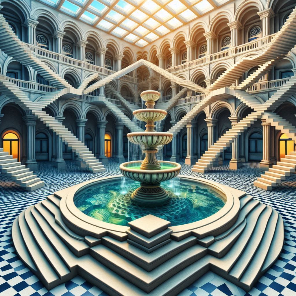 Courtyard with fountain