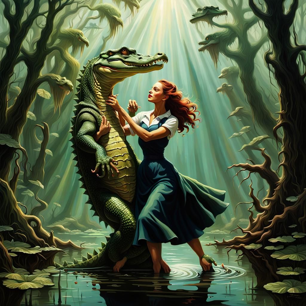 Swamp alligator dance