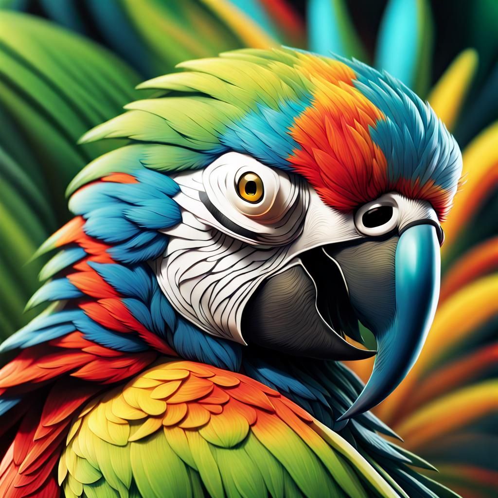 Portrait of a Parrot III - AI Generated Artwork - NightCafe Creator