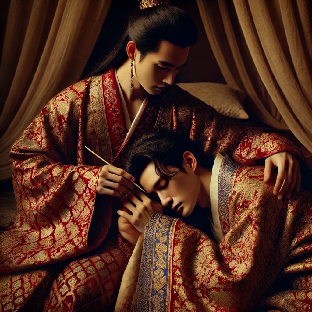 Emperor Ai of Han and his lover Dong Xian 4