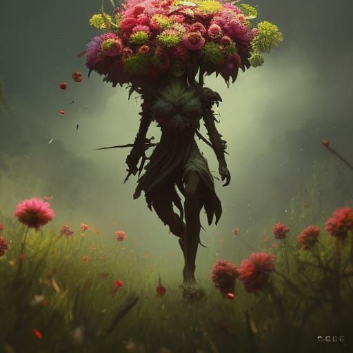 Flower golem