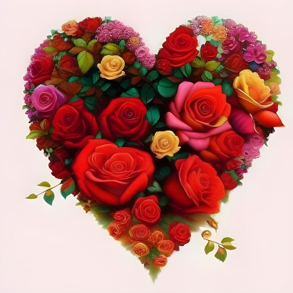 Heart of roses  by @Eva