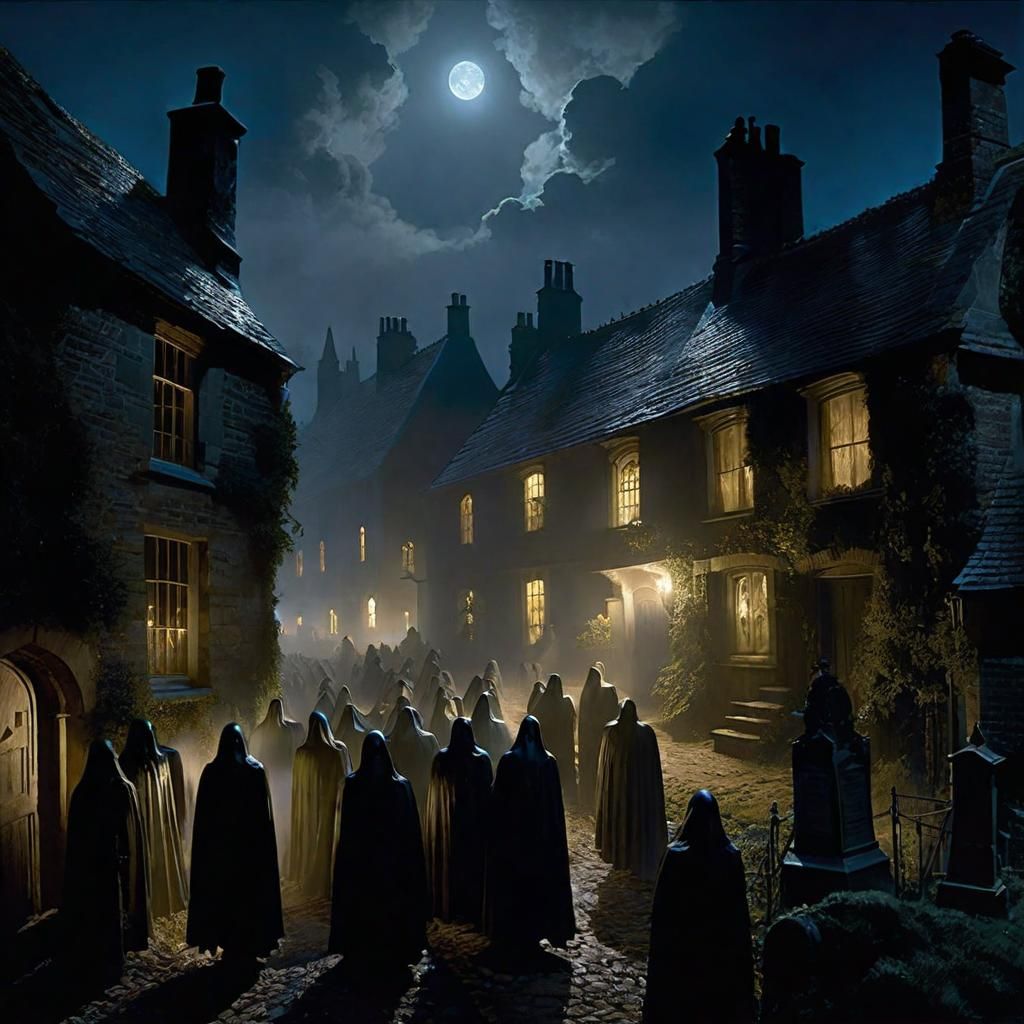 Since WW1 ended people say they see ghosts every night in the village  by @Dave