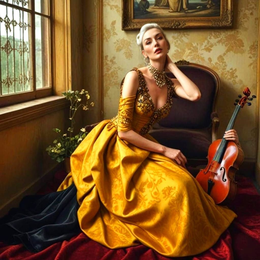 Surrealistic Portrait of a Happy Lady