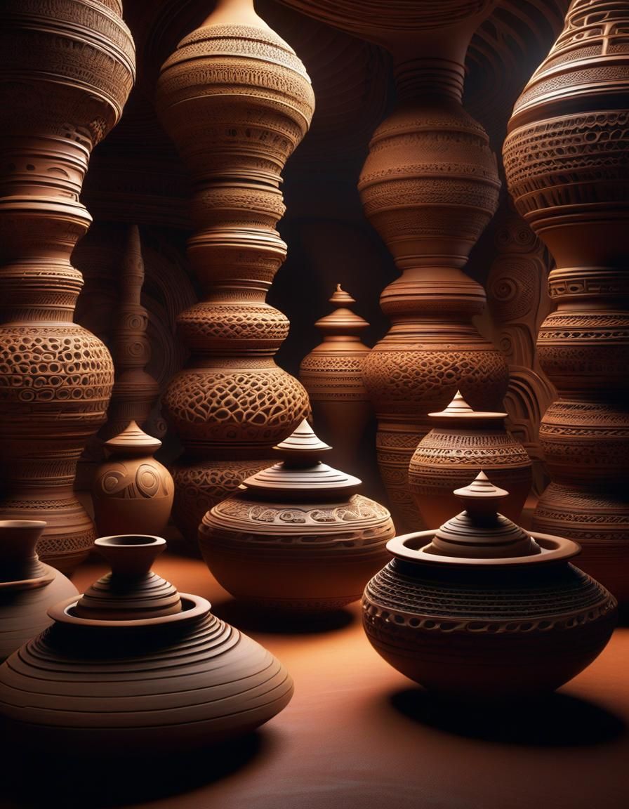 abstract pottery