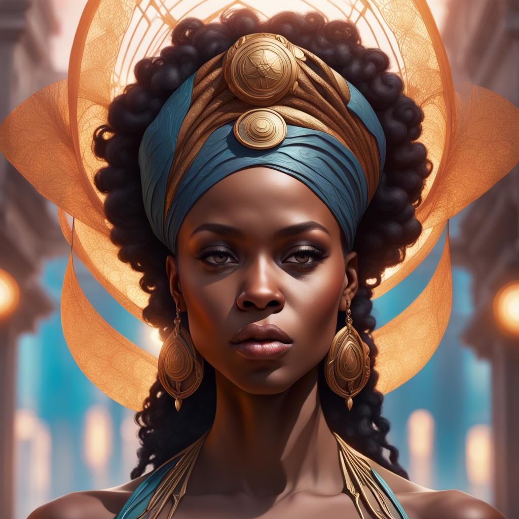 African American Goddess - AI Generated Artwork - NightCafe Creator