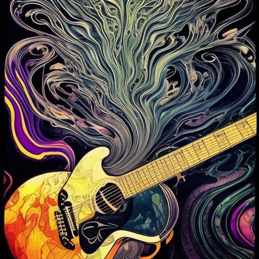 GUITAR ART 12 - AI Generated Artwork - NightCafe Creator