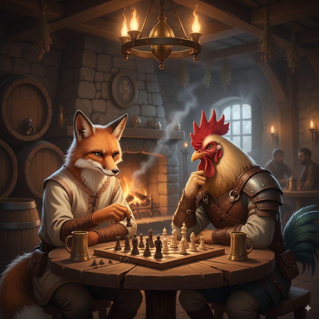 A tense game of chess.