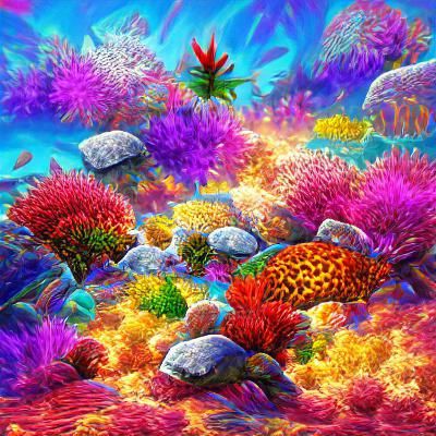 Colorful coral reef