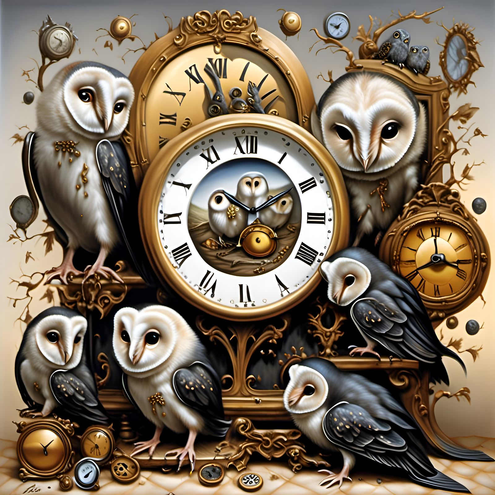 Upscaled
Cute black mice, barn owls, <lora:Soft Animals:1.0>...