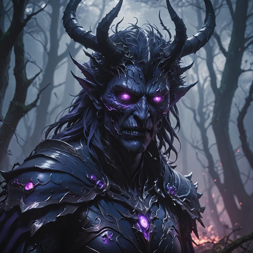 Eerie Erlkonig Beckons in Dark Fantasy Anime Art